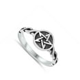 thumbnail image 4 of Oxidized Interlocking Celtic Knot Star Sterling Silver Ring 925 Jewelry Female Male Unisex Size 5, 4 of 4