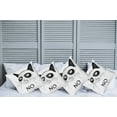 thumbnail image 2 of Ambesonne Animal Throw Pillow Cover 4 Pack, Grumpy Face Famous Cat, 18", Black and White, 2 of 5