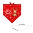 thumbnail image 3 of Sruoe Pet Holiday Triangle Bandana, Red Reindeer Snowflake Merry Christmas Print Tie‑On Dog Scarf, Holiday Bib for Dogs & Cats, Christmas Pet Accessory, 3 of 6