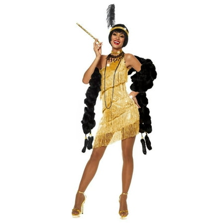 Adult Gold Flapper Dazzle Costume