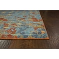 thumbnail image 2 of 3'x5' Blue Coral Machine Woven Abstract Triangular Strings Indoor Area Rug, 2 of 4