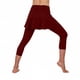 thumbnail image 2 of TaTaai Women's Summer Sports Yoga Capri Pants Fake Two-Piece Skirt Leggings Crisscross Elastic Waist with Side Pockets Soft Comfortable Casual Active Bottoms Gift, 2 of 6
