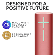 Ultimate Ears Boom 4 Portable Waterproof Bluetooth Speaker with 360-Degree, Bold, Immersive, Crystal-Clear Sound, Floating Speaker with 15-Hour Battery and 147ft (45m) Range - Raspberry
