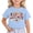 C80 Light Blue, variant on CONZONE Independence Day Girls Tshirts Short Sleeve 4Th Of July T Shirts For Girls Usa Letter Graphic Crew Neck Fashion 250Th Anniversary Kids Spring Summer Tops