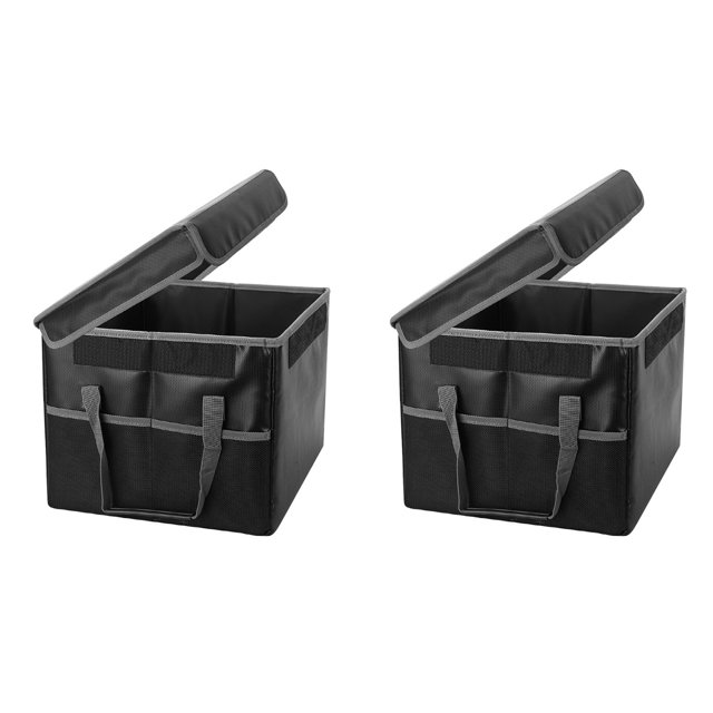 2X Fireproof File Storage Box,Fireproof Storage File Cabinet with Lock,Portable Office Box,for Letter/Legal Folder