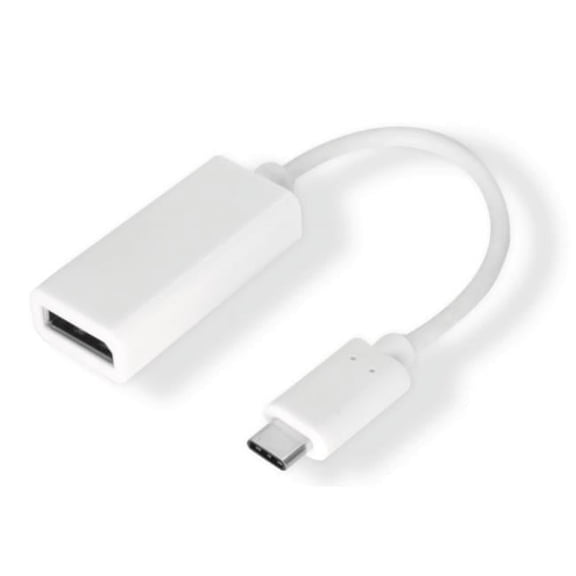 Micro Connectors USB31-DP-9 9 in. 4K60HZ USB Type-C To Displayport Female Adapter, White