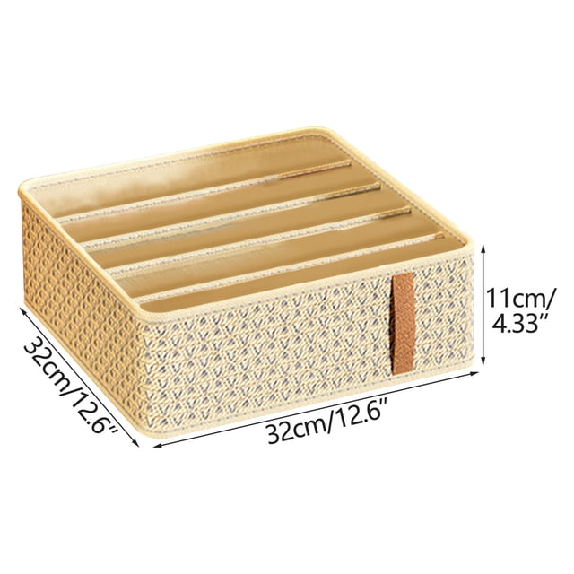 Pompotops Underwear Sock Storage Box, Drawer Type Multifunctional Organizing Box, Wardrobe Compartment Storage Box Clearance