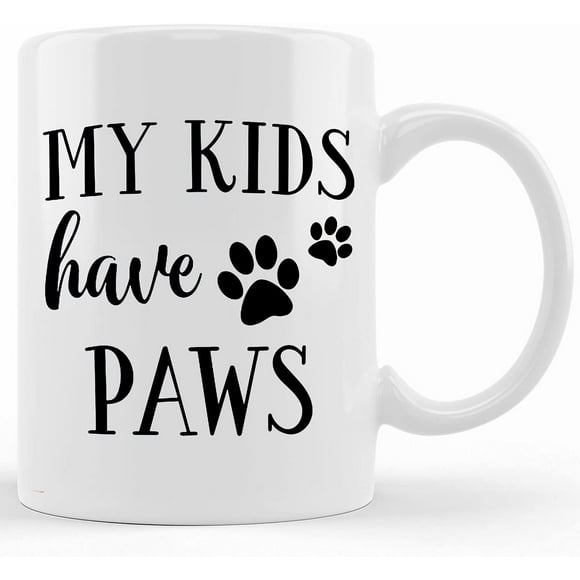My Kids Have Paws Mug, Cat Mom, Dog Mom, Mug For Pet Mom, Pet Mom, Dog Mom Gift, Mother’s Day Gift, Pet Parent, Gift For Fur Mom, Dog Dad, Ceramic Novelty Coffee Mug, Tea Cup, Gift Prese
