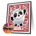 thumbnail image 1 of Cuadros Decorativos Juegos Olímpicos de Invierno 2022 Mascota Full Round Drill Diamond Painting DIY (NH1397) Tmvgtek embutido en tela, 1 of 9