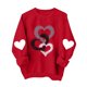 thumbnail image 2 of Blusas y camisas de manga larga con cuello redondo Estampado para niños Estampado de manga larga Casual Suelto Forro polar para mayor calidez Sudadera con capucha de manga larga con cuello redondo par, 2 of 5