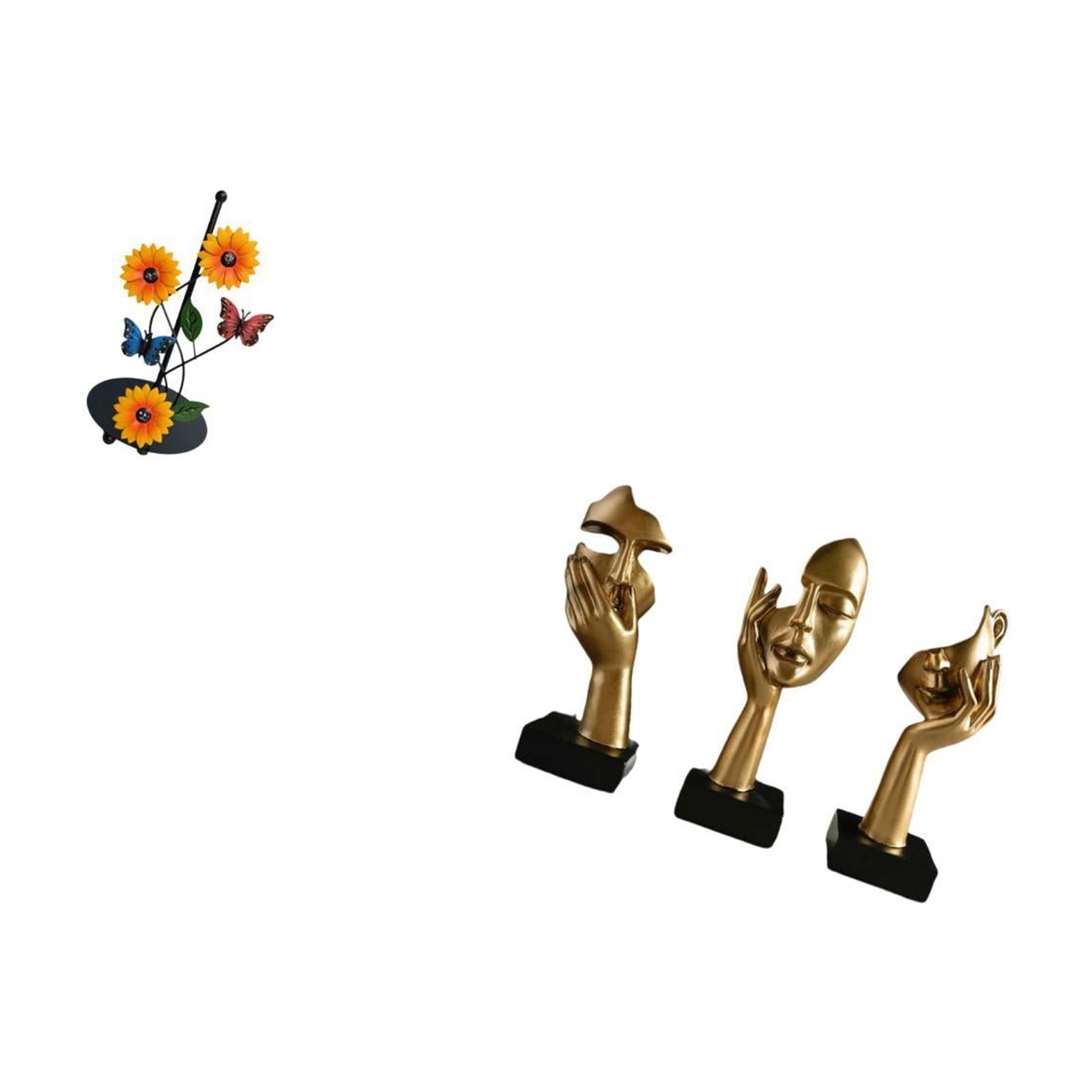 Fiocias Toilet Paper Holder Paper Towel Holder Countertop Kitchen Roll Holders Thinker Statues Iron Resin Material Creative Character Face Decor Suitable for