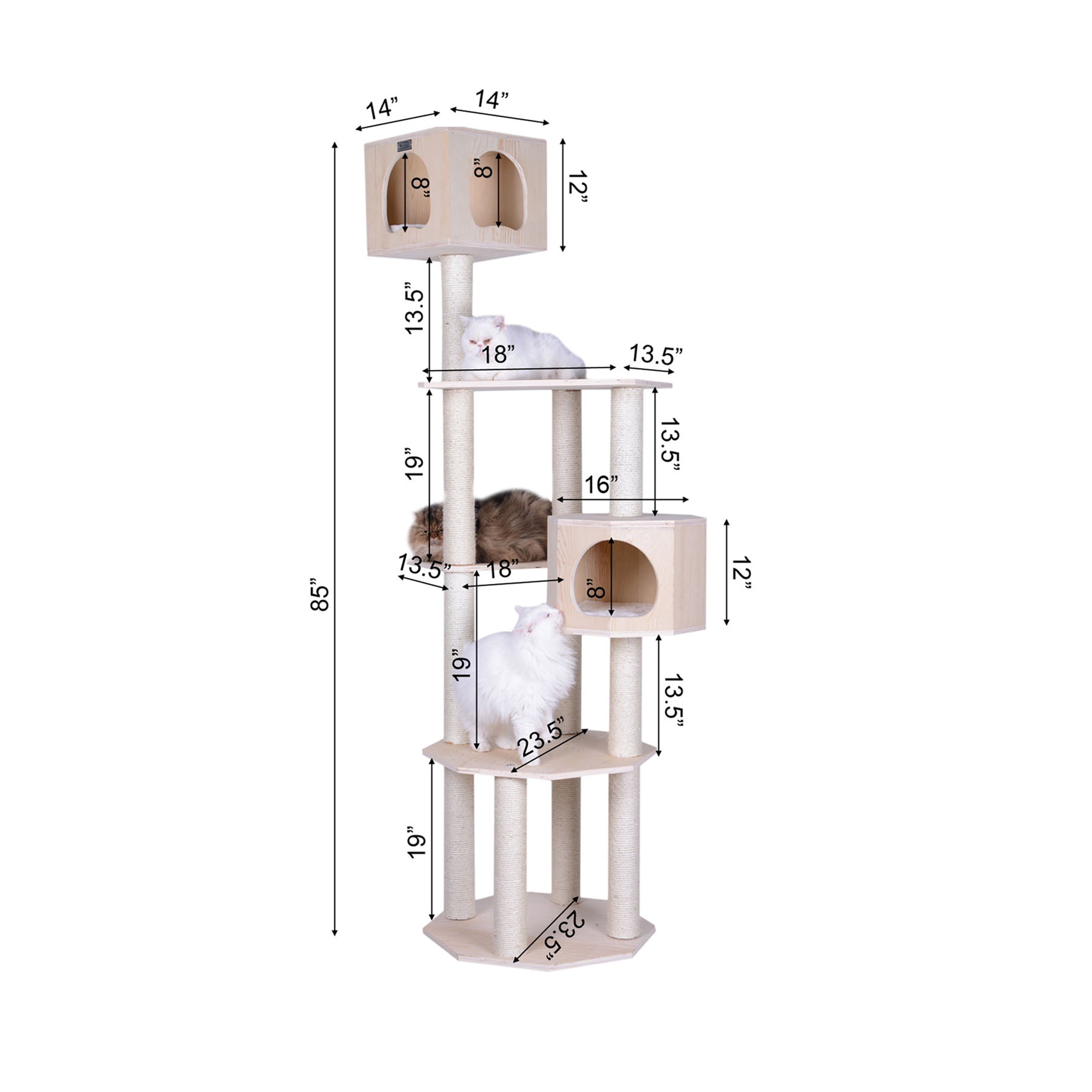 Armarkat Premium Pinus Sylvestris Wood,real wood Cat Tree S8502