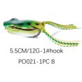 thumbnail image 2 of 1pcs/5pcs Artificial Frog Tassel Fish Lures Simulation 3D ; Spool Beading String; Fish Bait Hook Freshwater Fishing Bait, 2 of 4