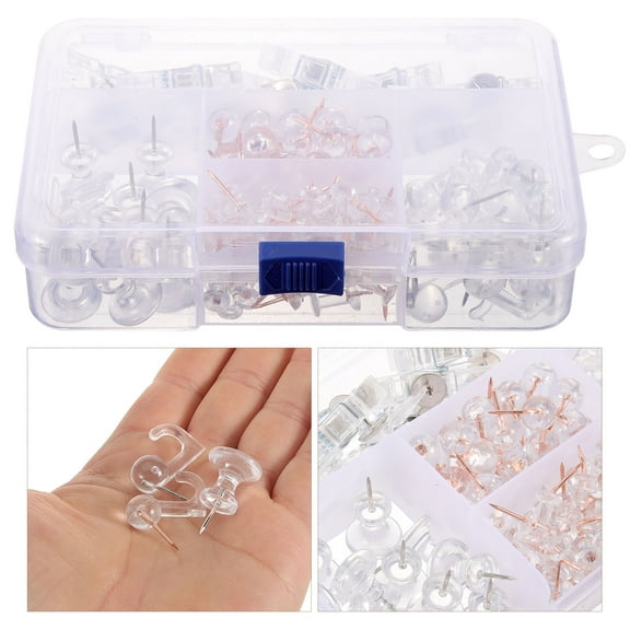 PTOOTP 125Set Thumb Tacks Decorative Pushpin for Map Marking Photo Wall Decoration Home Office Supply