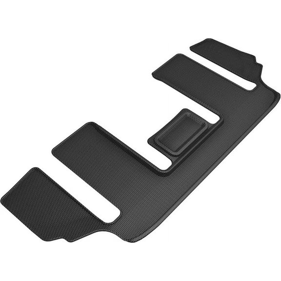 3D MAXpider Third Row Custom Fit All-Weather Floor Mats for 6-Seat Mazda CX-9 - Kagu Rubber (Black)