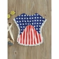 thumbnail image 4 of Coduop Independence Day Kids Girls Swimsuit Cover-Up,Toddler Beach Dress Rash Guards for Swimwear, 4 of 8