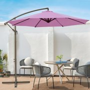 Ayge 10ft Offset Cantilever Hanging Outdoor Patio Umbrella Market Umbrella UV Resistant with Easy Tilt,Heavy-Duty Pool Umbrella for Lawn, Backyard,Garden,Yard