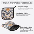thumbnail image 3 of Yayeee Oven Mitts and Pot Holder Set of 2 Heat Resistant Kitchen Gloves Baking Hot Pad, Orange Art Pattern, 3 of 5