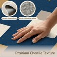 thumbnail image 6 of ODIKA 2'x3' Washable Accent Rug Navy Geometric Teal Block Neutral Minimalist Interlocking Tan Abstract Refined for Bedroom, Nursery, RV, Pet Friendly, Bedside Mat, 6 of 7