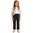 thumbnail image 6 of ZyeKqe Casual Pants for Girls Boys Drawstring Waist Straight Leg Loose Comfy Lounge Pants with Pockets, 6 of 10