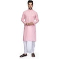 thumbnail image 4 of Mens Desginer Wear Bollywood Style Indian South Indian Cotton Dhoti Kurta Set, 4 of 4