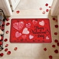 thumbnail image 5 of Eoozwa Valentine's Day Doormat Red Love Heart Welcome Floor Mat Non-Slip Entrance Door Rugs for Indoor Outdoor Home Bathroom Decor, 16 x 24 Inch, 5 of 6