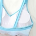 thumbnail image 4 of Jacenvly One Piece Bathing Suit for Women with Wrap Skirts 2 Piece New Style Sleeveless Floral V-Neck Surfing Swimwear Soft Blue, 4 of 9