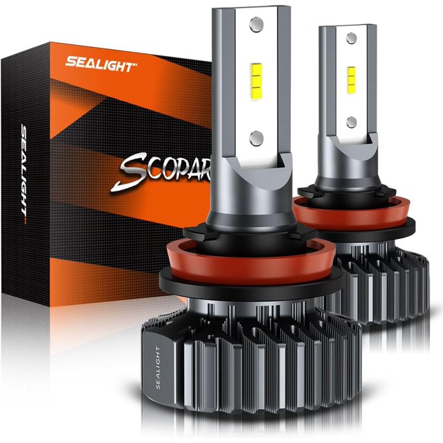 SEALIGHT 9007 HB5 Bombillas LED Powersports para ATV, bombillas LED superbrillantes Hi/Lo de doble haz Powersports, 6000 K protección ocular blanca, reemplazo halógeno de instalación rápida, paquete d