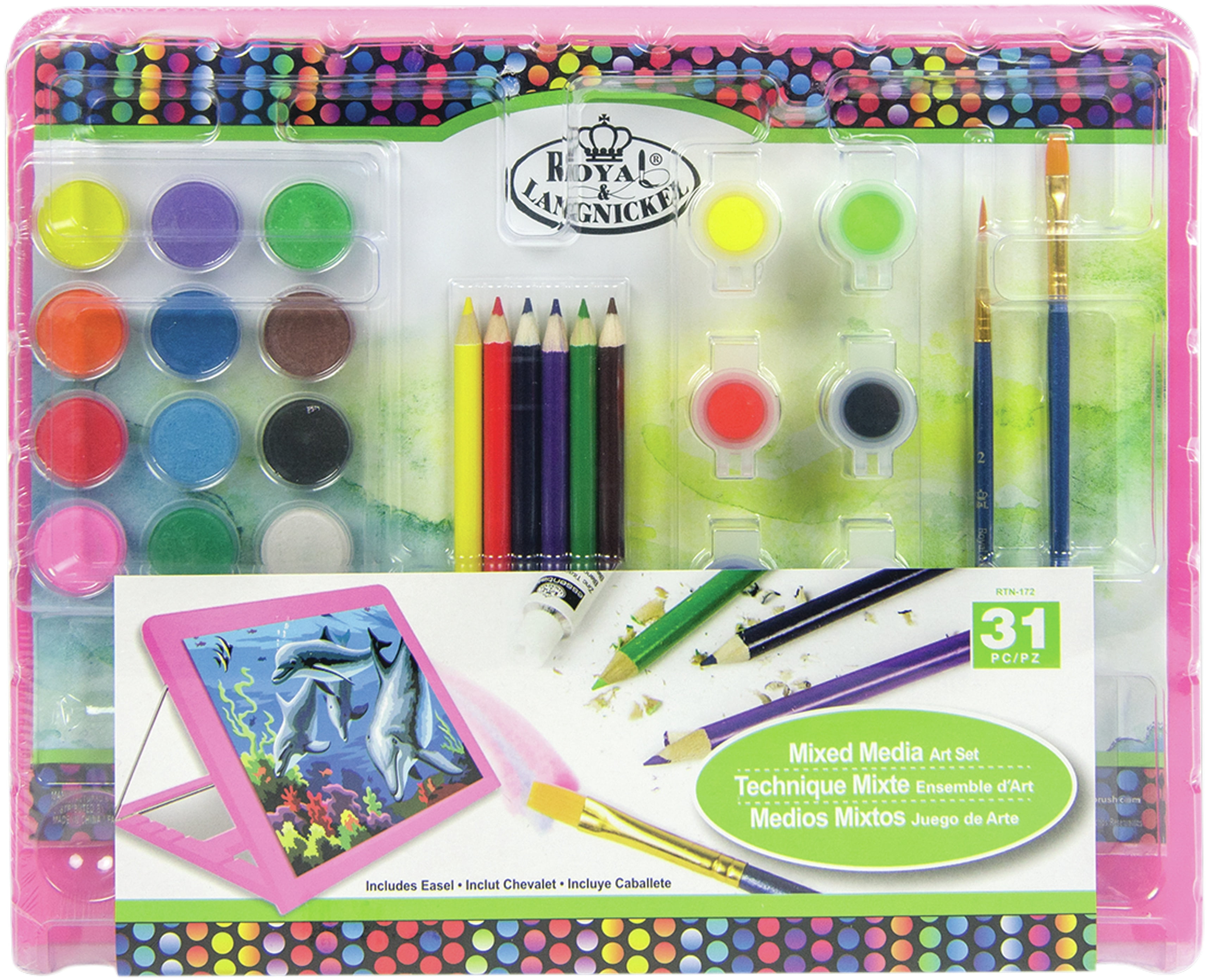 Royal & Langnickel 31pc Mixed Media Easel Art Set