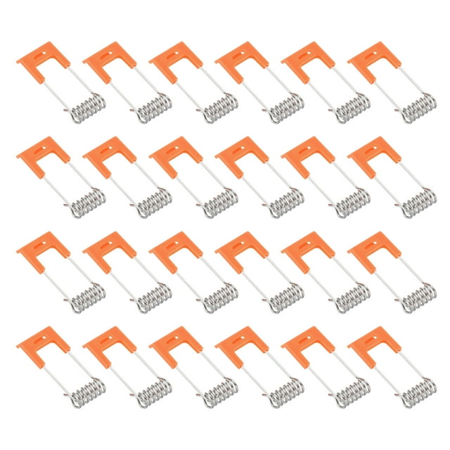 Unique Bargains 49x16mm Downlight Spring Clips 50 Pack Emitting Diode Recessed Lighting Accessories Securing Clamps Orange