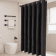 thumbnail image 2 of Cortinas De Baño En Tela Lavable Impermeable Lino 180×180 Xtellar Negro, 2 of 3