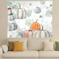thumbnail image 2 of Manta cálida y acogedora con estampado de franela, diseño de calabazas de acuarela, ideal para Acción de Gracias, Halloween, otoño, cómoda y suave para cama, sofá y sillón de 50 pulgadas., 2 of 5