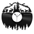 thumbnail image 2 of Amblelife Wooden Scene Vinyl Wall Clock Record Decorative Animals Unique Gift Room Decor Vintage Design Office Bar Room Home Decor, 2 of 7