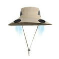 thumbnail image 3 of Yooshoverk Solar Powered Hat Fan - 360° Adjustable Blades with USB Backup - UPF 50+ Sun Protection, 3 of 7