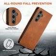 thumbnail image 7 of Allytechgroup Samsung Galaxy A26 5G Case, Shockproof Wallet Phone Case for Samsung Galaxy A26 5G, RFID Blocking PU Leather Flip Folio Cover with Card Slots & Magnetic Closure for Women Men,Brown, 7 of 7