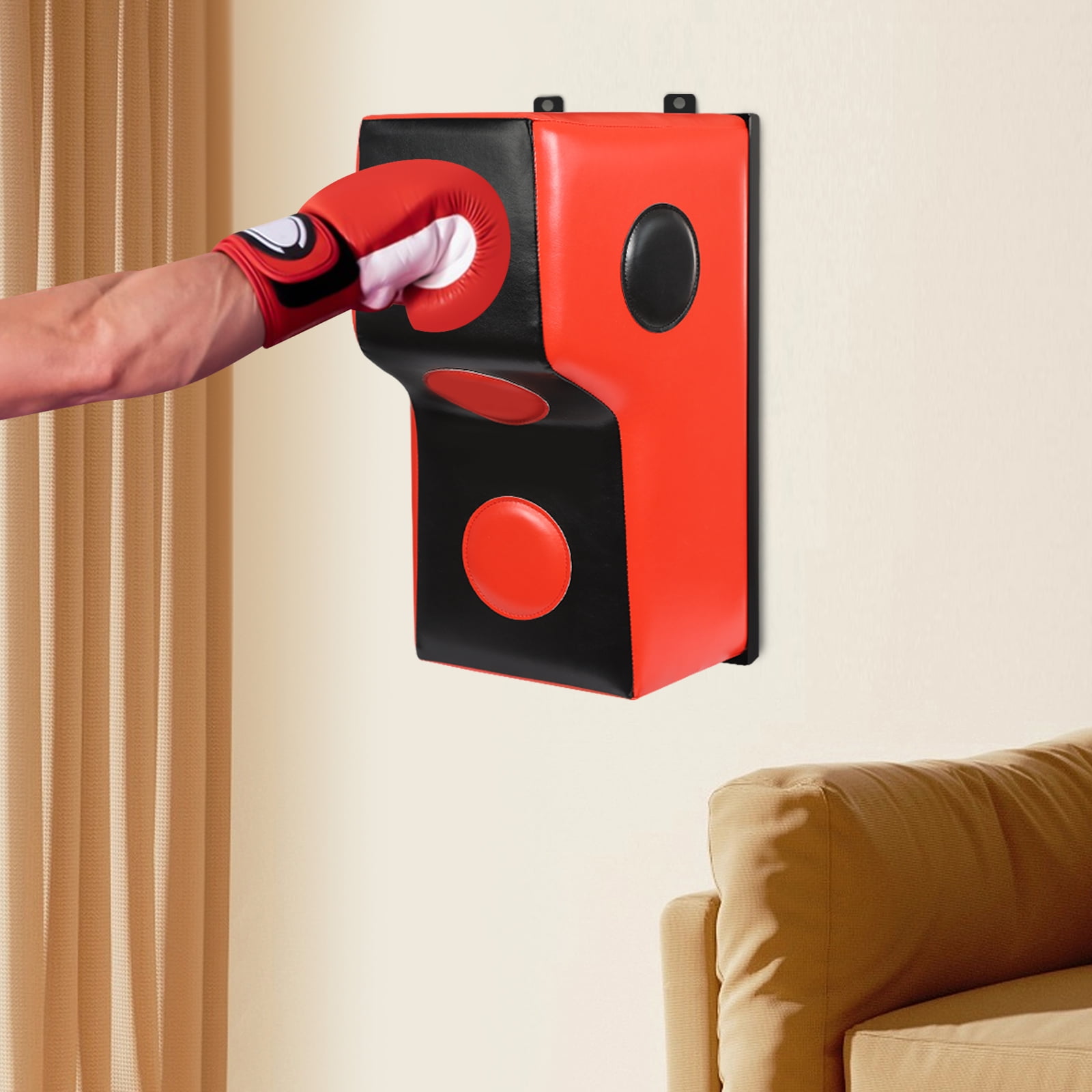 Heavy-Duty Wall-Mount Uppercut Boxing Pad with Steel Frame, Shock Absorbing Sponge, 881.85 lbs Force Resistance, Ideal for Home Workouts