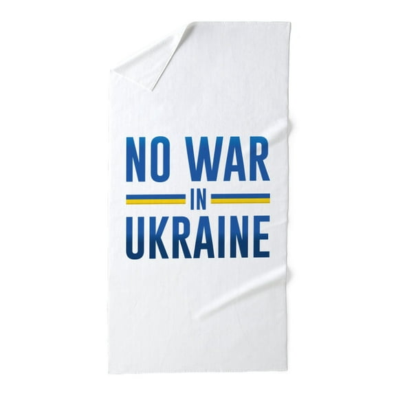 CafePress - No War In Ukraine - Large Beach Towel, Soft 30"x60" Towel with Unique Design