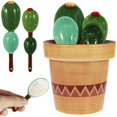 thumbnail image 2 of CNKOO 4Pcs Porcelain Measuring Spoons Set with Base Cute Cactus Shape Stirring Soup Spoon Reusable and Durable Ceramic Flower Pot Measuring Spoon Set for Home Kitchen, 2 of 11