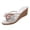 Silver, variant on Women's Rhinestone Bow Wedge Sandals Open Toe Slip On Platform Slides Comfortable Summer Dress Shoes Beach Party 2026 Walking Shoes Purple 5.5 Wide
