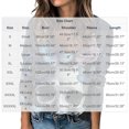 thumbnail image 2 of Craaazy Halloween Plus Size Casual Tops for Women Solid Color V Neck 3/4 Length Sleeve Halloween Printed Stretch Autumn Festival Daily Wear Blouse, 2 of 5