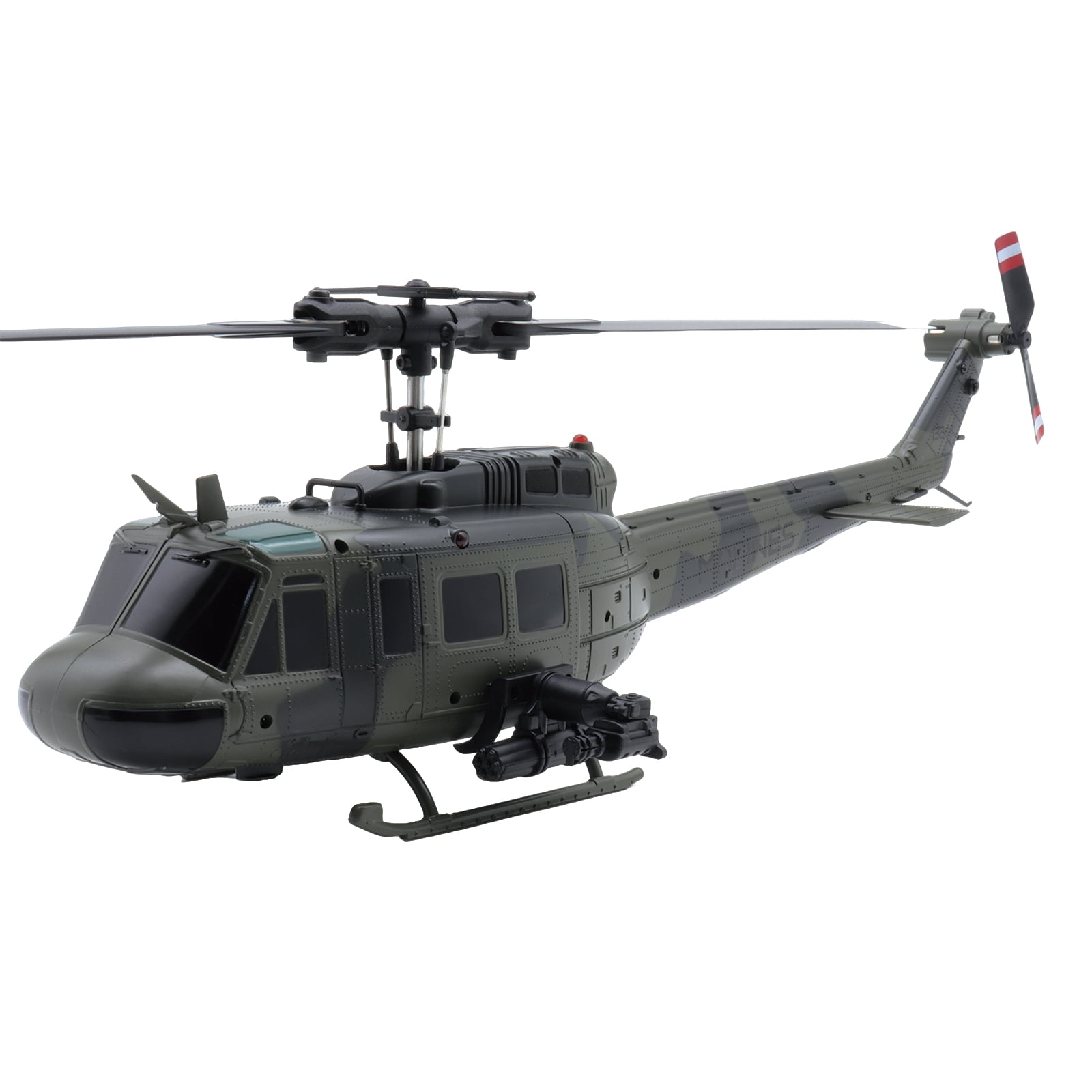 C032 1/48 Scale UH-1 Huey RC Helicopter, 6CH Aileronless with Stabilization, Altitude Hold, Optical Flow, Brushless Motor for Adults Enthusiasts(1 Battery)