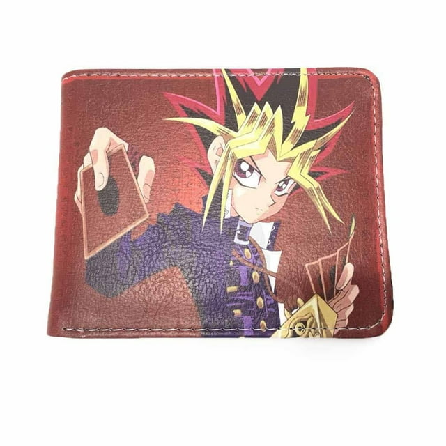 Cartera con personajes de anime Yus Gi Oh Yugis Mutos, delgada y plegable