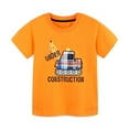 thumbnail image 3 of HILEELANG Toddler Boy Summer Short Clothes Sets Outfits Easter Cotton Orange Excavator Tee Shirts Shorts Playwear 2T, 3 of 5