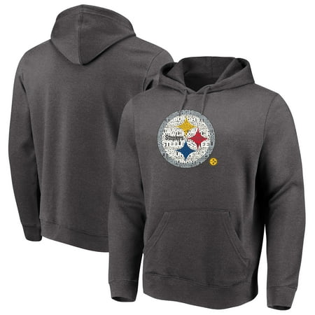 - Pittsburgh Steelers Majestic Big & Tall Line of Scrimmage Pullover Hoodie - Heathered Charcoal