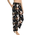 thumbnail image 2 of Xecao Lilies Flowers Women's Straight Lounge Pajama Pants: The Epitome of Relaxed Sleepwear, 2 of 9