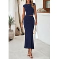 thumbnail image 6 of PRETTYGARDEN Skirt Sets Women 2 Piece Outfits Summer Outfits Going Out Crop Tops Long Maxi Skirts Beach Vacation Clothes, 6 of 9