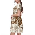 thumbnail image 2 of Easygdp Western Desert Cowboys1 para Vestido Transpirable de Mujer, Vestido Suelto de Manga Corta con Pliegues y Bolsillos para el Verano, 2 of 6