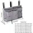 thumbnail image 6 of Bedside Storage Organizer, Bedside Caddy Hanging Storage Bag with 8 Pockets for Bunk Dorm Rooms and Hospital Bed Rails (Grey), 6 of 6