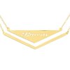 Personalized Handmade Triangle Pocket Nameplate Necklace in Sterling Silver or over 14kt Gold Plated Sterling Silver