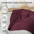 thumbnail image 2 of Heated Blanket, 4 Heat Settings, 4-Hour Auto Shut-Off, Fast Heating, Warm and Cozy, Cabernet Red Color, 50" x 60", 2 of 5